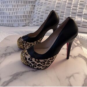 Leopard Print Red Bottom Heels